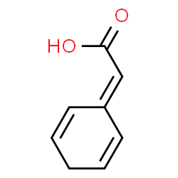 ChemSpider 2D Image | 2-cyclohexa-2,5-dien-1-ylideneacetic acid | C8H7O2