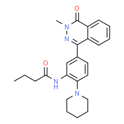 ChemSpider 2D Image | N-[5-(3-Methyl-4-oxo-3,4-dihydro-1-phthalazinyl)-2-(1-piperidinyl)phenyl]butanamide | C24H28N4O2