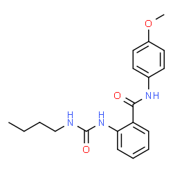 ChemSpider 2D Image | 2-[(Butylcarbamoyl)amino]-N-(4-methoxyphenyl)benzamide | C19H23N3O3