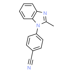ChemSpider 2D Image | 4-(2-methyl-1,3-benzodiazol-1-yl)benzonitrile | C15H11N3