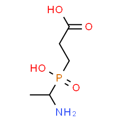 ChemSpider 2D Image | 3-[(1-Aminoethyl)(hydroxy)phosphoryl]propanoic acid | C5H12NO4P