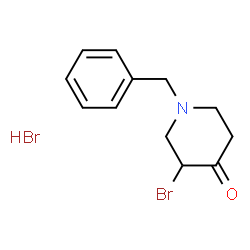ChemSpider 2D Image | 1-Benzyl-3-bromopiperidin-4-one hydrobromide | C12H15Br2NO