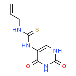 ChemSpider 2D Image | 1-Allyl-3-(2,4-dioxo-1,2,3,4-tetrahydro-5-pyrimidinyl)thiourea | C8H10N4O2S