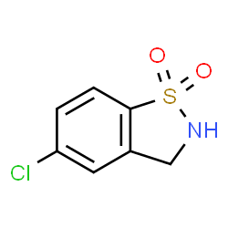 ChemSpider 2D Image | 5-Chloro-2,3-dihydro-1,2-benzothiazole 1,1-dioxide | C7H6ClNO2S