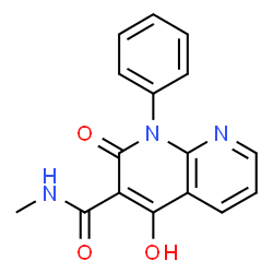 ChemSpider 2D Image | 4-Hydroxy-N-methyl-2-oxo-1-phenyl-1,2-dihydro-1,8-naphthyridine-3-carboxamide | C16H13N3O3