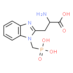 ChemSpider 2D Image | 3-[1-(Phosphonomethyl)-1H-benzimidazol-2-yl]alanine | C11H14N3O5P