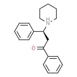 ChemSpider 2D Image | 1-[(1S)-3-Oxo-1,3-diphenylpropyl]piperidinium | C20H24NO