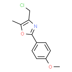 ChemSpider 2D Image | 4-Chloromethyl-2-(4-methoxy-phenyl)-5-methyl-oxazole | C12H12ClNO2