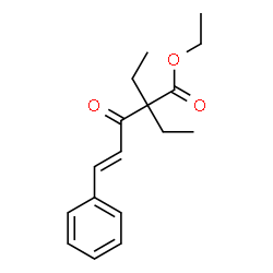 ChemSpider 2D Image | Ethyl (4E)-2,2-diethyl-3-oxo-5-phenyl-4-pentenoate | C17H22O3