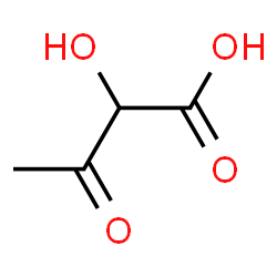 ChemSpider 2D Image | 2-Hydroxy-3-oxobutanoic acid | C4H6O4