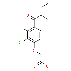 ChemSpider 2D Image | [2,3-Dichloro-4-(2-methylbutanoyl)phenoxy]acetic acid | C13H14Cl2O4