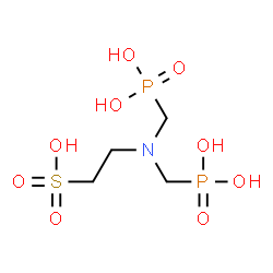 ChemSpider 2D Image | 2-[Bis(phosphonomethyl)amino]ethanesulfonic acid | C4H13NO9P2S