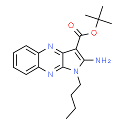 ChemSpider 2D Image | 2-Methyl-2-propanyl 2-amino-1-butyl-1H-pyrrolo[2,3-b]quinoxaline-3-carboxylate | C19H24N4O2