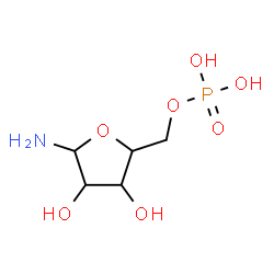ChemSpider 2D Image | 5-O-Phosphonopentofuranosylamine | C5H12NO7P