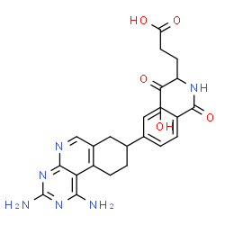 ChemSpider 2D Image | N-[4-(1,3-Diamino-7,8,9,10-tetrahydropyrimido[4,5-c]isoquinolin-8-yl)benzoyl]glutamic acid | C23H24N6O5
