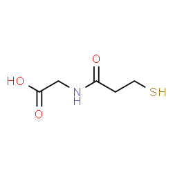 ChemSpider 2D Image | N-(3-Sulfanylpropanoyl)glycine | C5H9NO3S