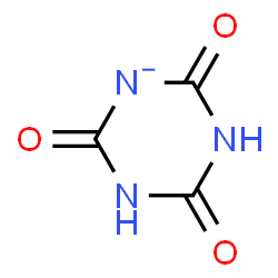 ChemSpider 2D Image | 2,4,6-Trioxo-1,3,5-triazinan-1-ide | C3H2N3O3