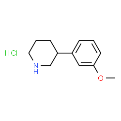 ChemSpider 2D Image | 3-(3-Methoxyphenyl)piperidine hydrochloride | C12H18ClNO