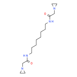 ChemSpider 2D Image | N,N'-1,8-Octanediylbis[2-(1-aziridinyl)acetamide] | C16H30N4O2