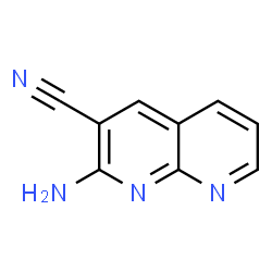 ChemSpider 2D Image | 2-amino[1,8]naphthyridine-3-carbonitrile | C9H6N4