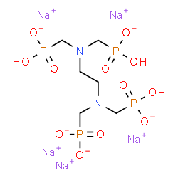ChemSpider 2D Image | Pentasodium ({(2-{bis[(hydroxyphosphinato)methyl]amino}ethyl)[(hydroxyphosphinato)methyl]amino}methyl)phosphonate | C6H15N2Na5O12P4