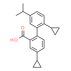 ChemSpider 2D Image | 2',4-Dicyclopropyl-5'-isopropyl-2-biphenylcarboxylic acid | C22H24O2