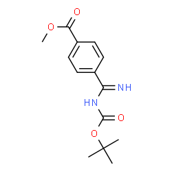 ChemSpider 2D Image | methyl 4-(n-(tert-butoxycarbonyl)-carbamimidoyl)benzoate | C14H18N2O4