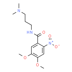 ChemSpider 2D Image | N-[3-(Dimethylamino)propyl]-4,5-dimethoxy-2-nitrobenzamide | C14H21N3O5