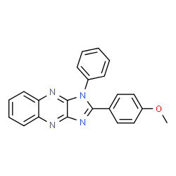 ChemSpider 2D Image | 2-(4-Methoxyphenyl)-1-phenyl-1H-imidazo[4,5-b]quinoxaline | C22H16N4O