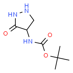ChemSpider 2D Image | tert-Butyl N-(3-oxopyrazolidin-4-yl)carbamate | C8H15N3O3
