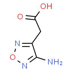ChemSpider 2D Image | (4-Amino-1,2,5-oxadiazol-3-yl)acetic acid | C4H5N3O3