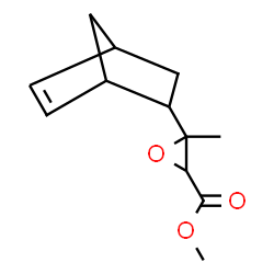 ChemSpider 2D Image | Methyl 3-bicyclo(2.2.1)hept-5-en-2-yl-3-methyloxirane-2-carboxylate | C12H16O3