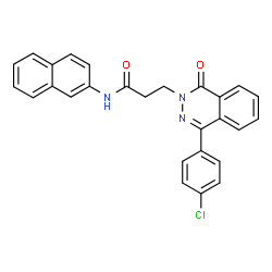 ChemSpider 2D Image | 3-[4-(4-Chlorophenyl)-1-oxo-2(1H)-phthalazinyl]-N-(2-naphthyl)propanamide | C27H20ClN3O2