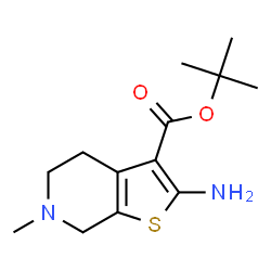ChemSpider 2D Image | tert-butyl 2-amino-6-methyl-4,5,6,7-tetrahydrothieno[2,3-c]pyridine-3-carboxylate | C13H20N2O2S