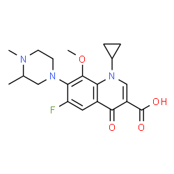 ChemSpider 2D Image | N-Methyl Gatifloxacin | C20H24FN3O4