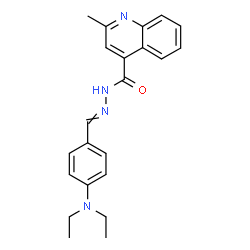ChemSpider 2D Image | N'-[4-(Diethylamino)benzylidene]-2-methyl-4-quinolinecarbohydrazide | C22H24N4O