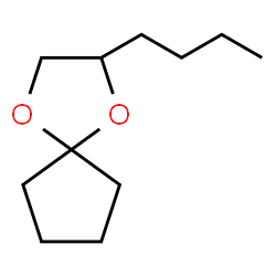 ChemSpider 2D Image | 2-Butyl-1,4-dioxaspiro[4.4]nonane | C11H20O2