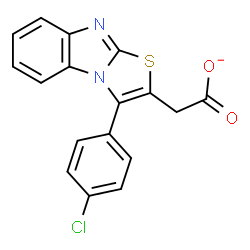ChemSpider 2D Image | [3-(4-Chlorophenyl)[1,3]thiazolo[3,2-a]benzimidazol-2-yl]acetate | C17H10ClN2O2S