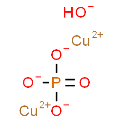 ChemSpider 2D Image | Copper(2+) hydroxide phosphate (2:1:1) | HCu2O5P
