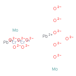 ChemSpider 2D Image | dichromic; diplumbous; molybdenum; oxygen(-2) anion | Cr2Mo2O11Pb2