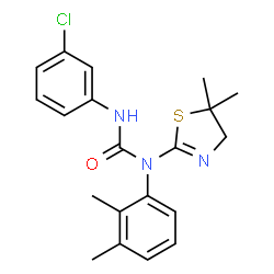 ChemSpider 2D Image | 3-(3-Chlorophenyl)-1-(5,5-dimethyl-4,5-dihydro-1,3-thiazol-2-yl)-1-(2,3-dimethylphenyl)urea | C20H22ClN3OS