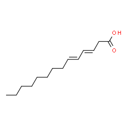 ChemSpider 2D Image | (3E,5E)-3,5-Tetradecadienoic acid | C14H24O2
