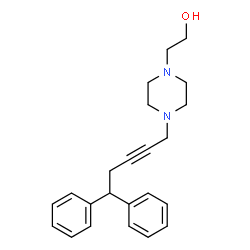 ChemSpider 2D Image | 2-[4-(5,5-Diphenyl-2-pentyn-1-yl)-1-piperazinyl]ethanol | C23H28N2O