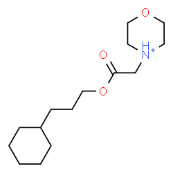 ChemSpider 2D Image | 4-[2-(3-Cyclohexylpropoxy)-2-oxoethyl]morpholin-4-ium | C15H28NO3