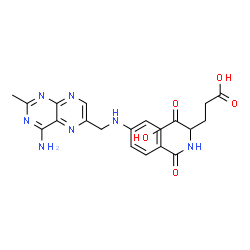 ChemSpider 2D Image | N-(4-{[(4-Amino-2-methyl-6-pteridinyl)methyl]amino}benzoyl)glutamic acid | C20H21N7O5