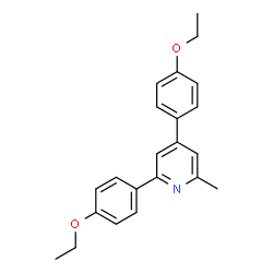 ChemSpider 2D Image | 2,4-Bis(4-ethoxyphenyl)-6-methylpyridine | C22H23NO2