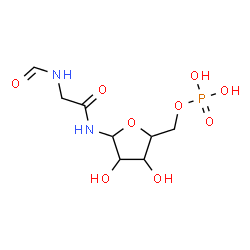 ChemSpider 2D Image | N-(N-Formylglycyl)-5-O-phosphonopentofuranosylamine | C8H15N2O9P