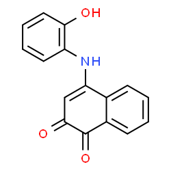 ChemSpider 2D Image | 4-((2-Hydroxyphenyl)amino)naphthalene-1,2-dione | C16H11NO3