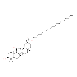 ChemSpider 2D Image | Octadecyl (3beta,5xi,18alpha)-3-hydroxy-11-oxoolean-12-en-29-oate | C48H82O4