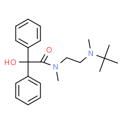 ChemSpider 2D Image | N-{2-[tert-Butyl(methyl)amino]ethyl}-2-hydroxy-N-methyl-2,2-diphenylacetamide | C22H30N2O2